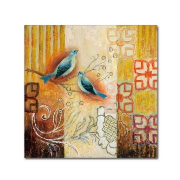 Rachel Paxton 'Arborway Birds' Canvas Art, 35x35, Trademark Fine Art, Mfr#: ALI2540-C3535GG
